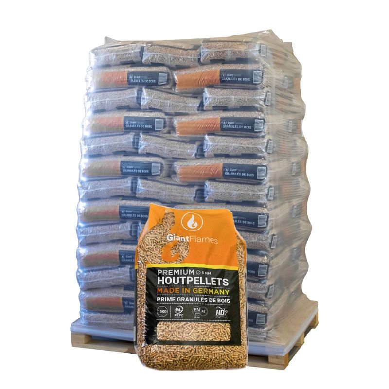 Granulés de bois Palette Giant Flames - 65 sacs x 15 kg (975 kg)